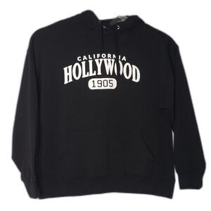 California Hollywood 1905 Black Hoodie Hooded Sweatshirt Size 2XL